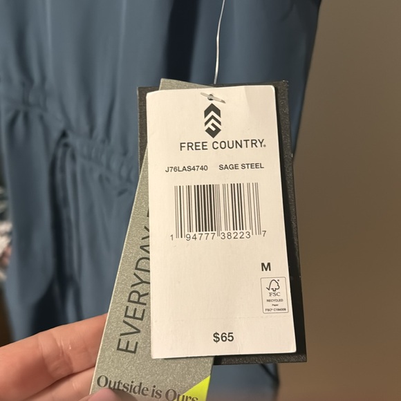 Free Country Jumper Women's Skirt Sage Tank Romper M - Picture 9 of 14